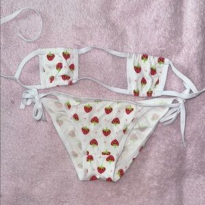 Kawaii Strawberry Bikini Set
